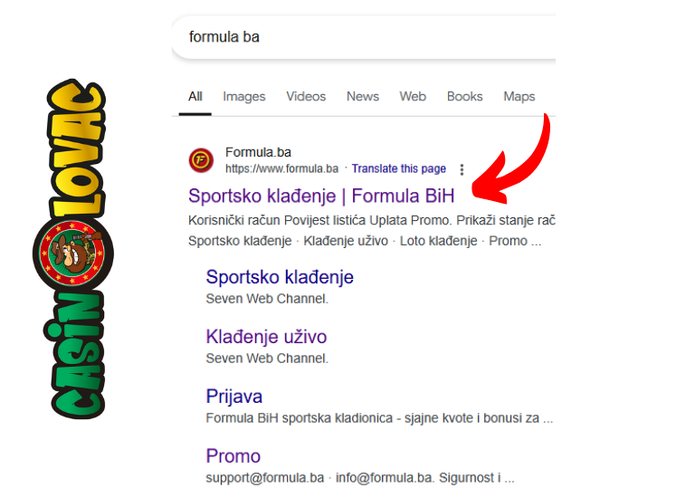 otvori zvanicnu stranicu Formula.ba