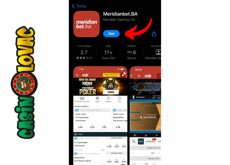 Instaliranje aplikacije Meridian