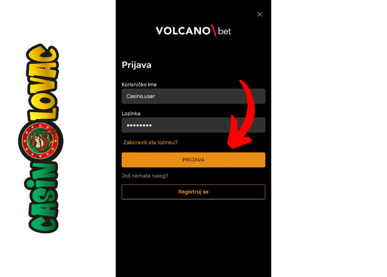 Prijavi se na Volcanobet aplikaciju