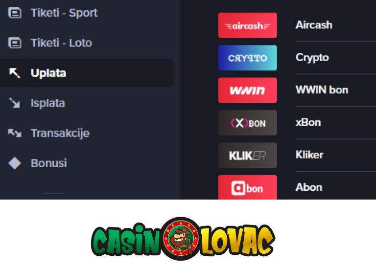 Izaberi način uplate