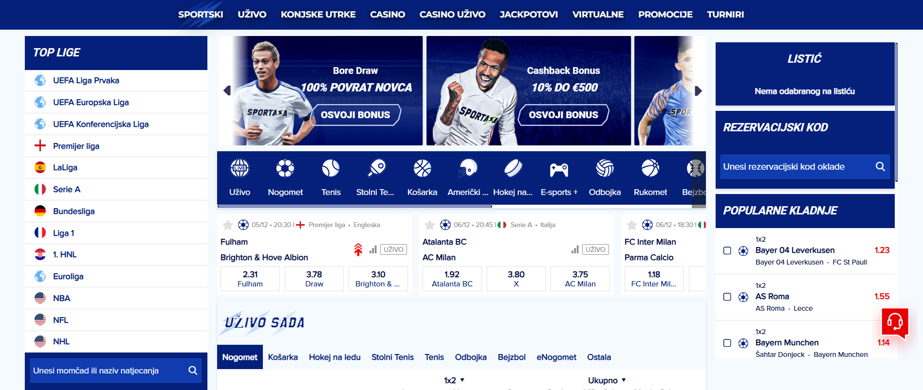 Sportaza sportsko klađenje Sportaza Sportsko Kladjenje