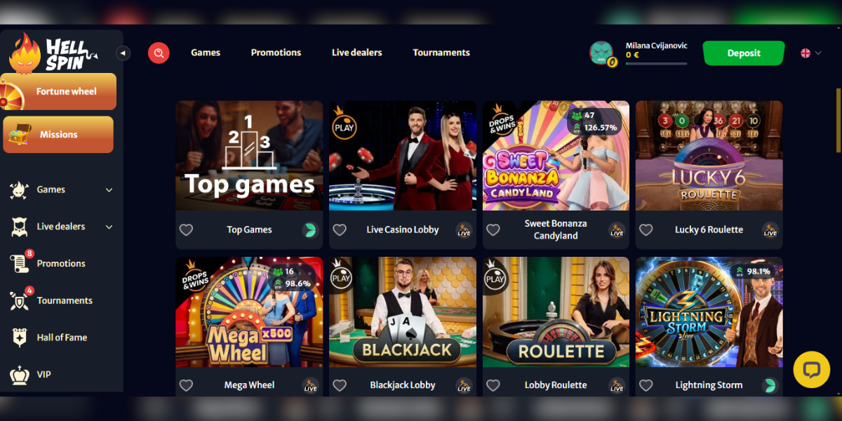 Hellspin live casino