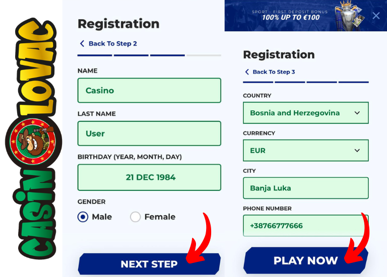 Sportaza kako se registrovati