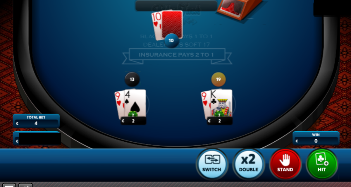 Blackjack Switch Gameplay