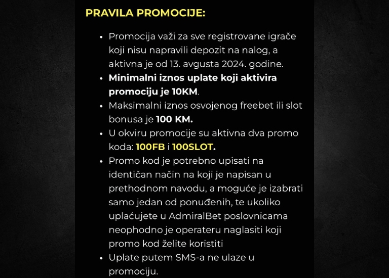 Deposit bonus conditions Deposit bonus pravila