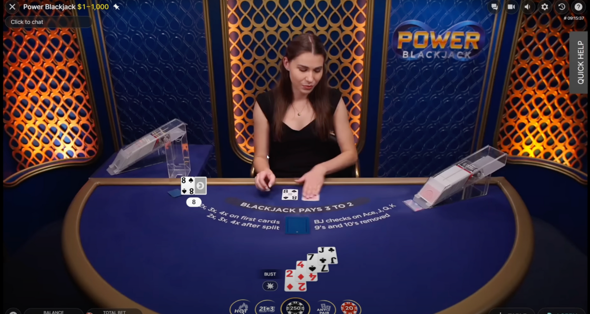Power Blackjack Gameplay