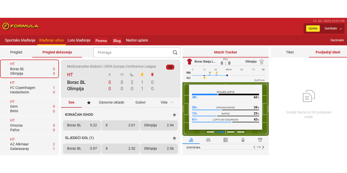 Formula uzivo kladjenje