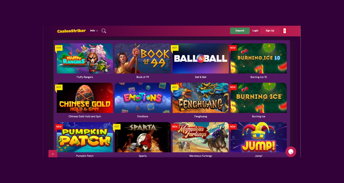 CasinoStriker Slotovi