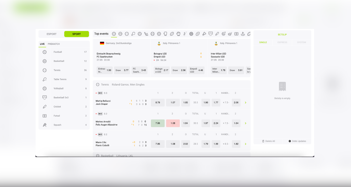Vulkan Vegas sportsko klađenje