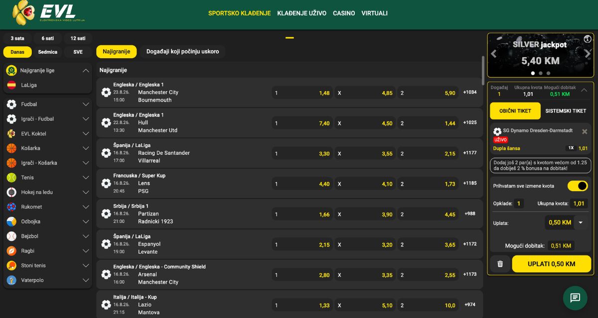EVLBET sportsko klađenje EVLBET sportsko klađenje