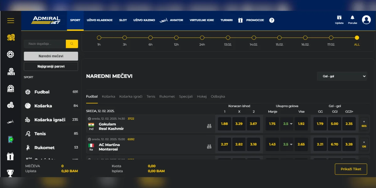 Sportsko klađenje admiralbet Sportsko klađenje admiralbet