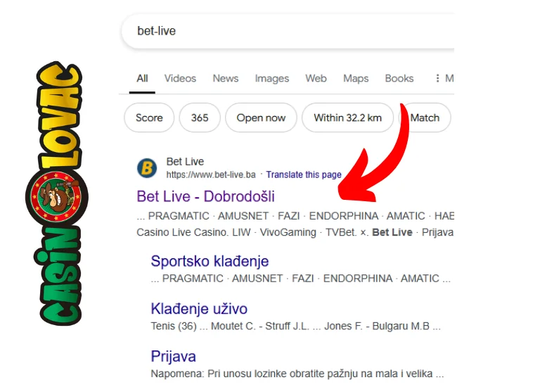 posteti Bet Live zvanicnu web stranicu