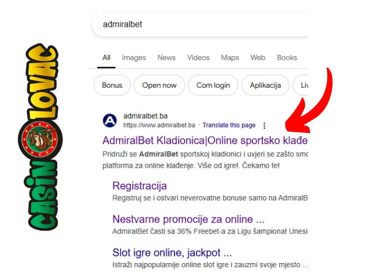 Otvori Admiralbet sajt