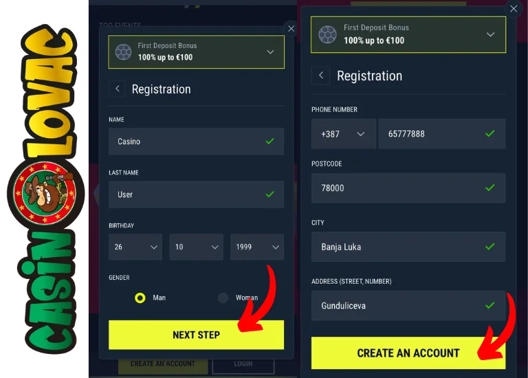 rabona drugi korak registracije