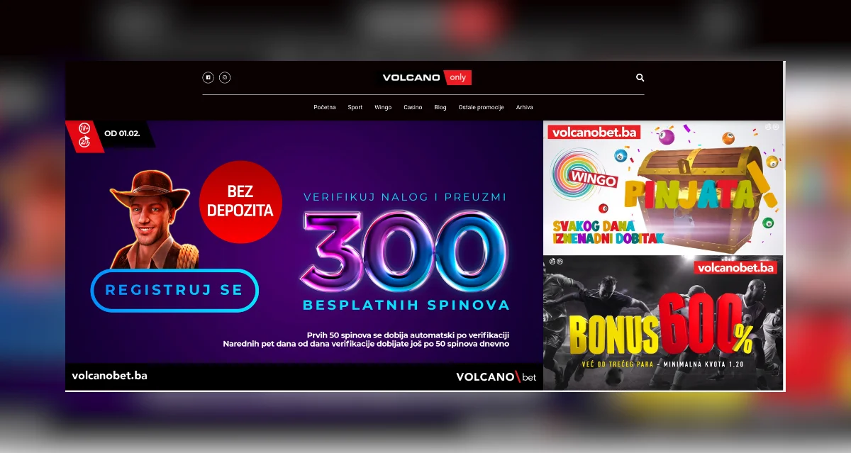 Volcanobet bonus